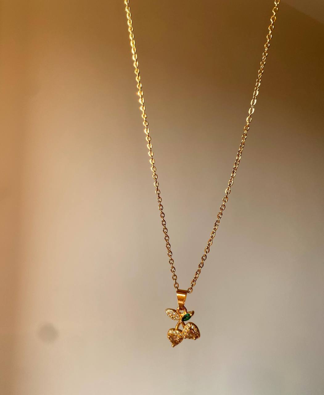 Twin Hearts Bloom Necklace