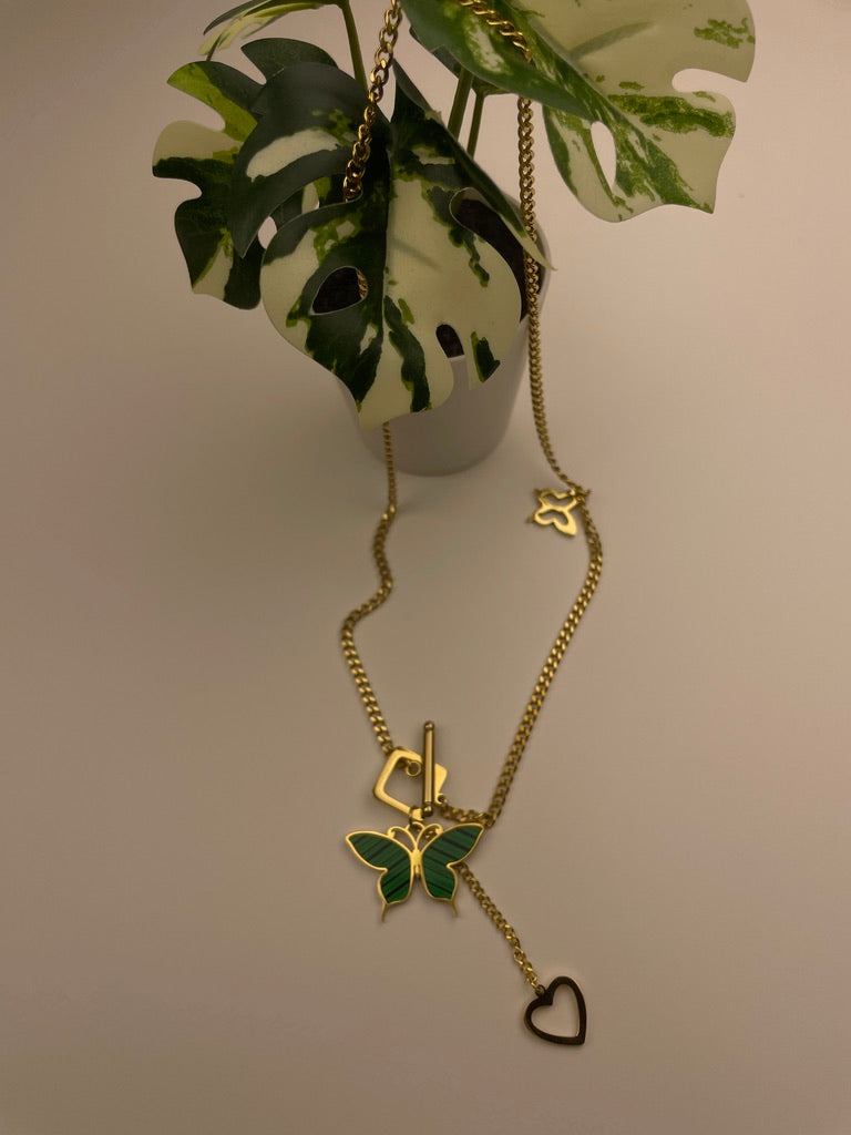 Emerald Flutter Necklace
