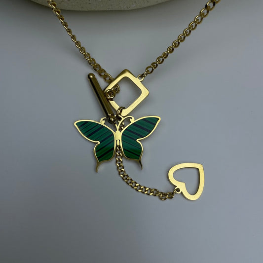 Emerald Flutter Necklace