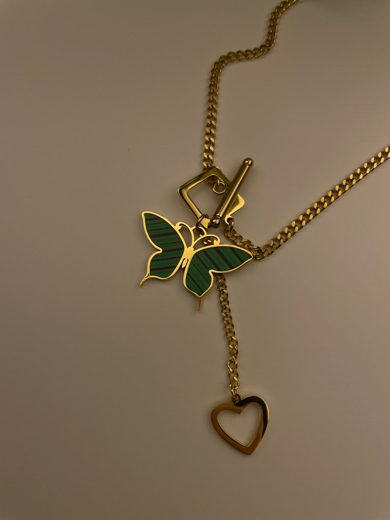 Emerald Flutter Necklace