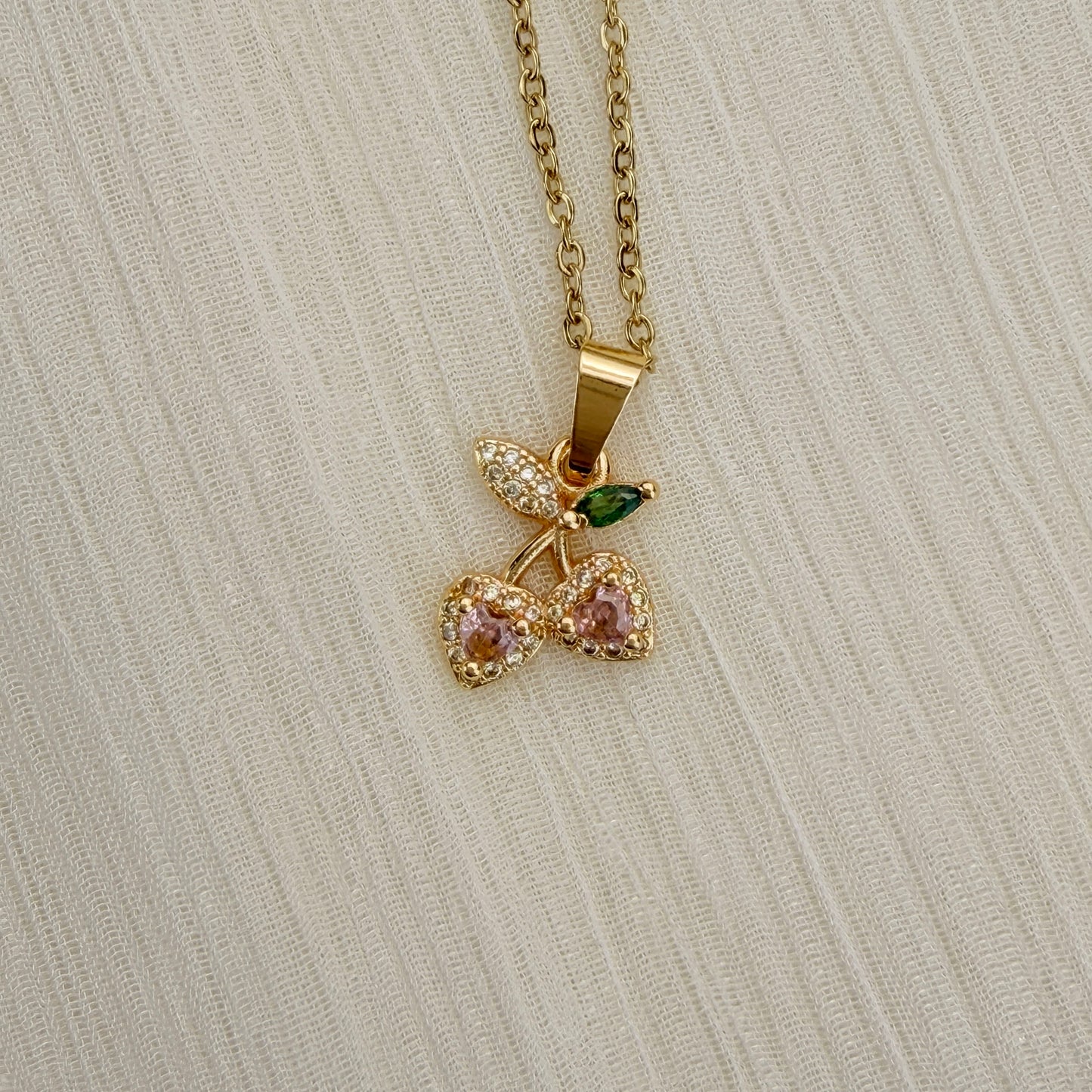 Twin Hearts Bloom Necklace